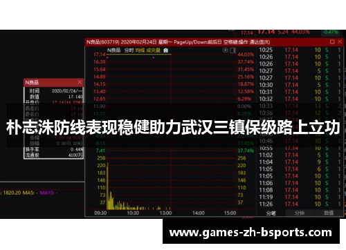 朴志洙防线表现稳健助力武汉三镇保级路上立功